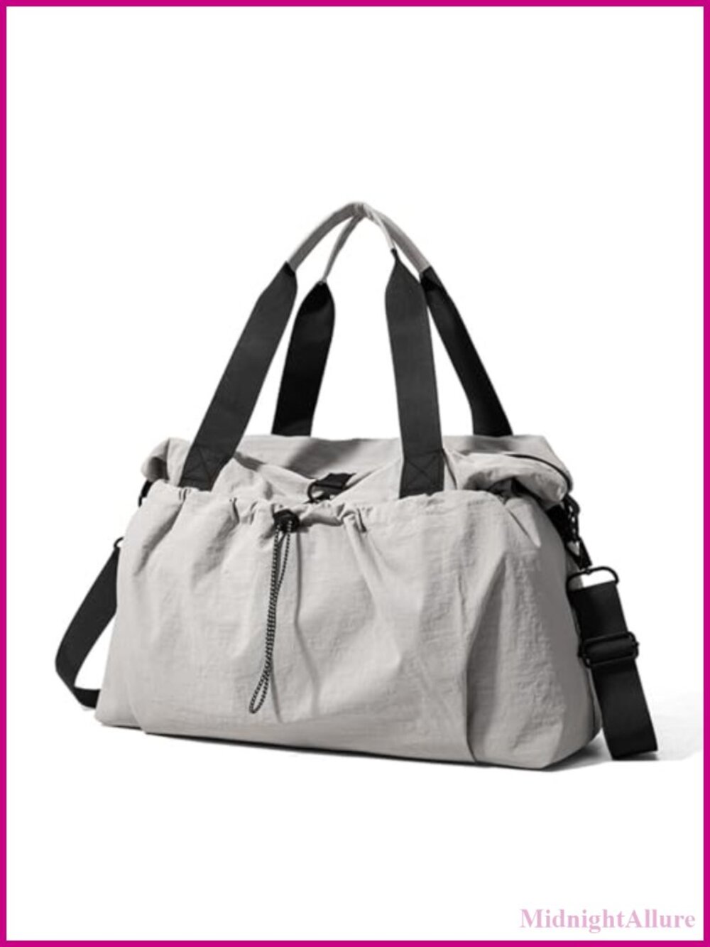 Large Nylon Tote Crossbody Gym Travel Bag Zipper Water Resistant